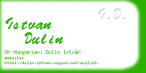 istvan dulin business card